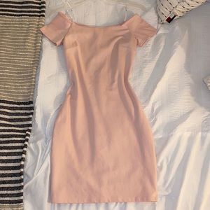 Baby pink midi dress